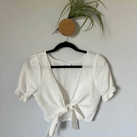 modern sunday Tops - Modern Sunday Tie-front Blouse